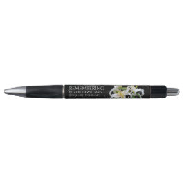 Elegant White Oriental Lilies Celebration of Life Pen