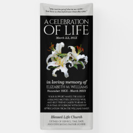 Elegant White Oriental Lilies Celebration of Life Spandoek