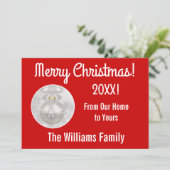 Elegant White Ornament past kerstKaart aan Bedankkaart (Staand voorkant)