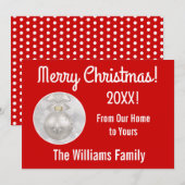 Elegant White Ornament past kerstKaart aan Bedankkaart (Voorkant / Achterkant)