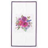 Elegant White Paars Flower Wedding Tablecloth Tafelkleed (Voorkant)