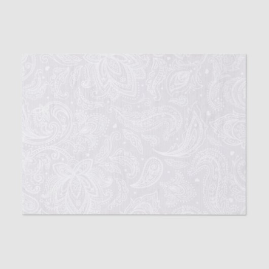 Elegant White Paisley Lace Tissuepapier (Voorkant)