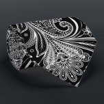Elegant White Paisley op zwarte achtergrond Stropdas<br><div class="desc">Elegant witte  bloempaisley naadloos over zwarte achtergrondkleur die u kunt wijzigen.</div>