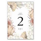 Elegant White Pampas Grass Tropical Oerwoud Floral Kaart (Achterkant)