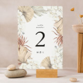 Elegant White Pampas Grass Tropical Oerwoud Floral Kaart