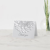 Elegant White Paper Cut Mandala Bedankkaart (Voorkant)