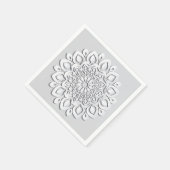 Elegant White Paper Cut Mandala Servet (Hoek)