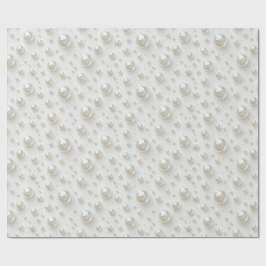 Elegant White Pearls Cadeaupapier (Vlak)