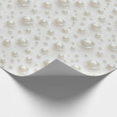 Elegant White Pearls Cadeaupapier (Hoek)