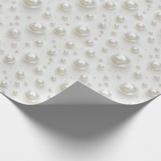 Elegant White Pearls Cadeaupapier (Hoek)