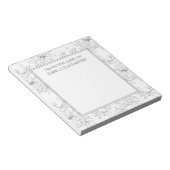 Elegant White Pencil hand-tekende bloemen van bure Notitieblok (Schuin)