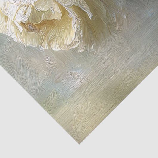 Elegant White Peonies in Bloom Tissuepapier (Detail)