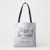 Elegant White Peonies Moeder van het bruidshuwelij Tote Bag (Voorkant)