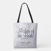 Elegant White Peonies Moeder van het bruidshuwelij Tote Bag (Achterkant)