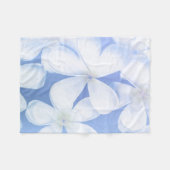 Elegant White Periwinkle Floral | Fleece Blanket Deken (Voorkant (Horizontaal))