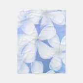 Elegant White Periwinkle Floral | Fleece Blanket Deken (Voorkant)