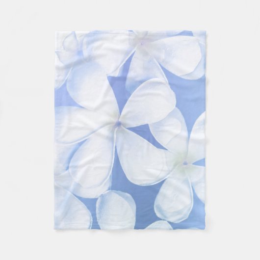 Elegant White Periwinkle Floral | Fleece Blanket Deken (Voorkant)