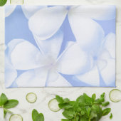 Elegant White Periwinkle Floral | Keukenhanddoek (Gevouwen)