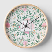 Elegant White Pink Flowers Waterverf Floral (Voorkant)