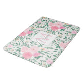 Elegant White Pink Flowers Waterverf Floral Badmat (Gekanteld)
