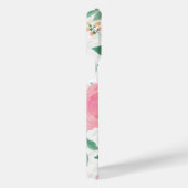 Elegant White Pink Flowers Waterverf Floral iPhone Hoesje (Rechterkant)