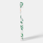 Elegant White Pink Flowers Waterverf Floral iPhone Hoesje (Linkerkant)