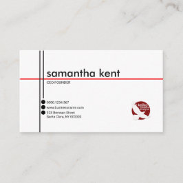 Elegant White Plain Business CEO Visitekaartje