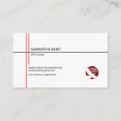 Elegant White Plain Business CEO Visitekaartje (Achterkant)