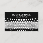 Elegant White Polka Dot Pattern Visitekaartje (Achterkant)