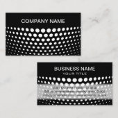 Elegant White Polka Dot Pattern Visitekaartje (Voorkant / Achterkant)