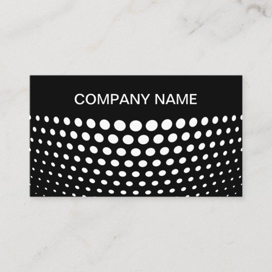 Elegant White Polka Dot Pattern Visitekaartje (Voorkant)