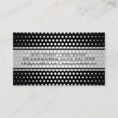 Elegant White Polka Dot Pattern Visitekaartje (Achterkant)