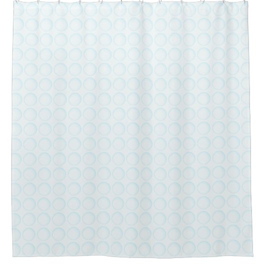 Elegant White Polka Dot with Blue Touch Douchegordijn (Voorkant)