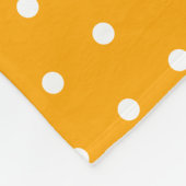 Elegant White Polka Dots op Oranje monogram Fleece Deken (Hoek)