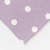 Elegant White Polka Dots op Paarse monogram Fleece Deken (Hoek)