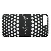 Elegant White Polka Dots Pattern Case-Mate iPhone Case (Achterkant (Horizontaal))