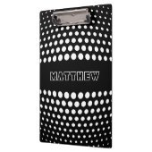 Elegant White Polka Dots Pattern Klembord (Links)