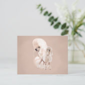 Elegant White Poodle Pastel Collage Briefkaart (Staand voorkant)