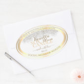 Elegant White Product Packaging Labels Gold Lijst (Envelop)