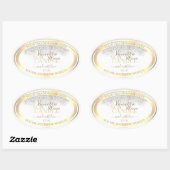 Elegant White Product Packaging Labels Gold Lijst (Vel)