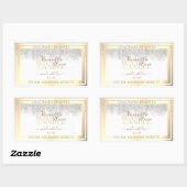 Elegant White Product Packaging Labels Gold Lijst (Vel)