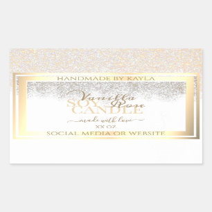 Elegant White Product Packaging Labels Gold Lijst