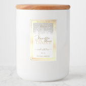 Elegant White Product Packaging Labels Gold Lijst Voedselcontainer Etiket (Voorkant)