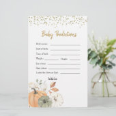 Elegant White Pumpkin Baby shower Baby Prediction (Staand voorkant)