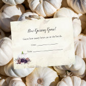 Elegant White Pumpkin Guining Baby shower Game Kaart