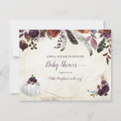 Elegant White Pumpkin Mam's Belly Size-spel Kaart (Achterkant)