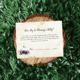 Elegant White Pumpkin Mam's Belly Size-spel Kaart