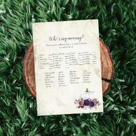 Elegant White Pumpkin, mijn mammiespel Kaart