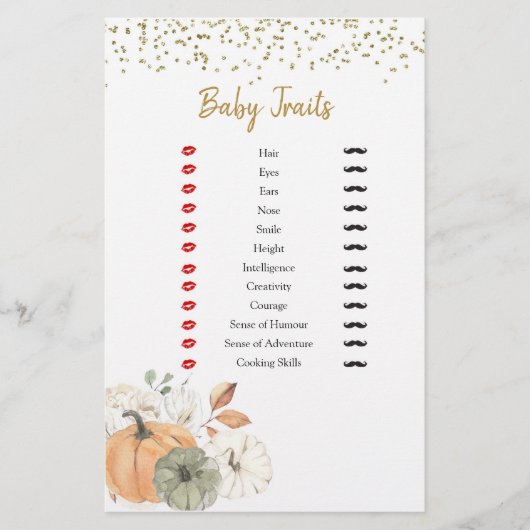 Elegant White Pumpkin Shower-Baby — Traits Games (Voorkant)