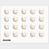 Elegant White Pumpkin Vrijgezellenfeest Round Ronde Sticker (Vel)